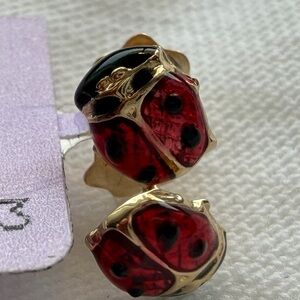 ✨ Lady Bug Earrings Brand new, never worn – Hudson’s Bay Fine Gold Jewelry ✨